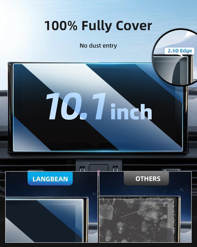 LANGBEAN Screen Protector for 2025 2024-2020 Audi A4/A5/Q5 10.1 Inch Touchscreen, HD, High Sensitivity, Anti-Fingerprint & Bubble-Free Fit, Tempered Glass Navigation Infotainment System Protection - Image 2